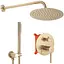 Душевая система скрытого монтажа Rea Lungo + Box brushed gold REA-P4160, Золотой - миниатюра 1