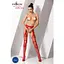 Эротические колготки-бодистокинг Passion S009 red имитация чулок и пояса S/M/L - миниатюра 2