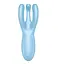 Вібратор для клітора Satisfyer Threesome 4 14 см блакитний - мініатюра 3