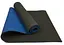 Коврик для йоги и фитнеса EasyFit TPE+TC 6 мм двухслойный черный-синий (EF-1924-B/Bl) - миниатюра 1