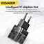 Зарядний пристрій Essager Camber 20W GaN Travel Phone Charger USB A + Type C EU Black (ECTAC-HMB01-P) - мініатюра 6