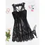 Мереживний пеньюар з чокером S/M Чорний K000935 - мініатюра 1
