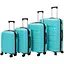 Набір валіз 4в1 ABS-пластик із кодовим замком і телескопічною ручкою бірюзовий (P002) - мініатюра 1