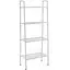 Стеллаж-этажерка Wall Sticker SW-00002104 четырехъярусный из металла 60х35х148 см белый - миниатюра 1
