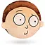 Декоративна подушка обличчя Морті "Rick and Morty" FRMMORPIL22GN002 - мініатюра 1