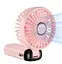 Портативний USB-вентилятор Mini Fan із підставкою для телефона та дисплеєм рожевий (979) - мініатюра 4