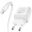 Адаптер сетевой HOCO Type-C to Lightning Cable Favor dual port N5 1USB and 1Type-C PD 20W QC 3.0 3a - миниатюра 2