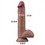 Фалоімітатор Dual Layered Silicone Nature Cock 9'' 23.5 см коричневий - мініатюра 16