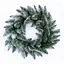 Вінок новорічний різдвяний Hvoya Elegant із штучної хвої зелений з білими кінчиками 50 см - мініатюра 1