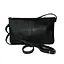Женский клатч Grande Pelle с ремешком через плече черный 25х16х6 см acs0032216 - миниатюра 2