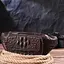 Модна поясна сумка з натуральної шкіри з фактурою під крокодила 21298 Vintage коричнева - мініатюра 5