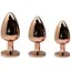 Металлическая анальная пробка Wooomy Tralalo Rose Gold Plug Size M - миниатюра 3
