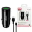 Автомобільний зарядний пристрій XO CC39 QC3.0 18W Car charger with Lighting suit ( NB103 ) Чорний - мініатюра 1