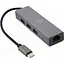 USB-Хаб Cablexpert USB-C 3хUSB3.1 металл, Grey (A-CMU3-LAN-01) - мініатюра 1