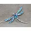 Серебряная брошь Vegas Стрекоза с фианитами и эмалью. 70001Р Голубой - миниатюра 2