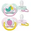 Пустышка Philips Avent Ultra Air 0-6 мес. 2 шт. желтая с розовым (SCF080/24) - миниатюра 1