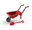 Детская игрушка "Тачка детская с лопатой Doloni" арт 01530/01/02 Красный - миниатюра 1