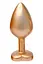 Анальная пробка Gleaming Love Pearl Gold Plug S 7.1 см (золотой) - миниатюра 2