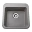Гранітна мийка Globus Lux Barbora мокко 510x510 мм, Сірий - мініатюра 2