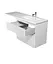 Тумба Мойдодир Палермо 80-U Adam 140 R Білий підвісна з крилом над пральною машиною Білий - мініатюра 4