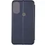 Шкіряний чохол-книжка Classy для Motorola Moto E40 Темно-синій - мініатюра 3