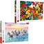 Набор Пазлы - (500 + 500 элм.) - "Цветовые птички" + "Лошади скачут по пляжу" - миниатюра 1