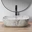 Умивальник Rea Livia stone накладний REA-U3800, Сірий - мініатюра 3