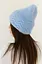 Женская вязаная шапка Ангора Ажур с флисовой подкладкой 60% ангора Голубой - миниатюра 3