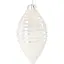 Ялинкова прикраса Chomik скляна білий перламутр овал горизонталь 8 см (BOZ4471) - мініатюра 1