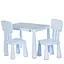Комплект детской мебели BAMBI M 6176-4: Стол (77х55х52.5 см) и 2 Стула, Пластиковый, Легкий в уходе, Голубой - миниатюра 1