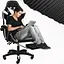 Кресло геймерское PLAYER с подставкой для ног и массажем White/Black (100009) - миниатюра 6
