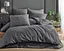 Постільна білизна Charlotte Antracite Сатин-Stripe / простирадло на резинці 180x200см Cotton Shine pbe0052120 - мініатюра 1