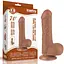 Фалоімітатор LoveToy Sliding-Skin Dual Layer Dong 7" 18.3 см коричневий - мініатюра 1