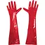 Глянсові вінілові рукавички Art of Sex - Lora, розмір M, колір Червоний - мініатюра 4