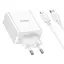 Адаптер сетевой HOCO Type-C to Lightning Cable Leader dual port(2C) charger C108A 2Type-C 35W белые - миниатюра 8