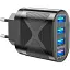 Зарядний пристрій Uslion BK-389 4 виходи USB блок швидкого заряджання QC 3.0 чорний - мініатюра 1