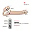 Страпон с вибрацией Strap-On-Me Vibrating Flesh L 19 см телесный - миниатюра 3