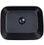 Раковина накладна прямокутна Qtap Scorpio матова чорна з донним клапфаном - мініатюра 1