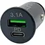 Автомобільний зарядний пристрій XON UniLink Type-C 15W PD15 + 5V/3.1A Black (5060948063395) - мініатюра 1