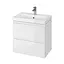 Тумба для ванной комнаты Cersanit Cet В04 с умывальником Moduo Slim 60 см Белый UN509-042 30412 - миниатюра 1