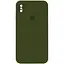 Чохол Epik Silicone Case Square Full Camera Protective AA для Apple iPhone XS Max 6.5 Зелений/Dark Olive - мініатюра 1