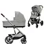 Коляска Cybex Balios S Lux SLV Stone Grey з бампером  + Люлька Cybex S Stone Grey - мініатюра 1