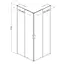 Душевая кабина квадратная Eger Vi`z New CC 85x85 раздвижная прозрачное стекло без поддона хром 599-055СС/1, прозрачный, хром - миниатюра 2