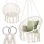 Крісло-гойдалка 4FIZJO Boho Dream 80 см підвісна, плетена Beige (P-5905973404518) - мініатюра 5