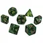 Набор кубиков Pearl 7 Dice Set - Dark Green (w-gold) , 7 шт. (g7dpearl12) - миниатюра 1