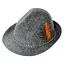 Шляпа серая с перьями - мініатюра 1
