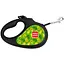 Повідець-рулетка для собак Waudog R-leash, малюнок "Авокадо", M, до 25 кг, 5 м, світловідбиваюча стрічка чорний - мініатюра 1