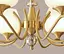 Светодиодная люстра Тюльпан 5034 (Золотая) 5 плафонов - миниатюра 2