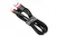 Кабель Baseus Cafule USB 2.0 to Lightning 2.4A 1 м Чорний/Червоний (CALKLF-B19) - мініатюра 1