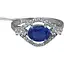 Срібне кільце Агні Прага з сапфіром. 1579/9р-HSPH 18,5 - мініатюра 1